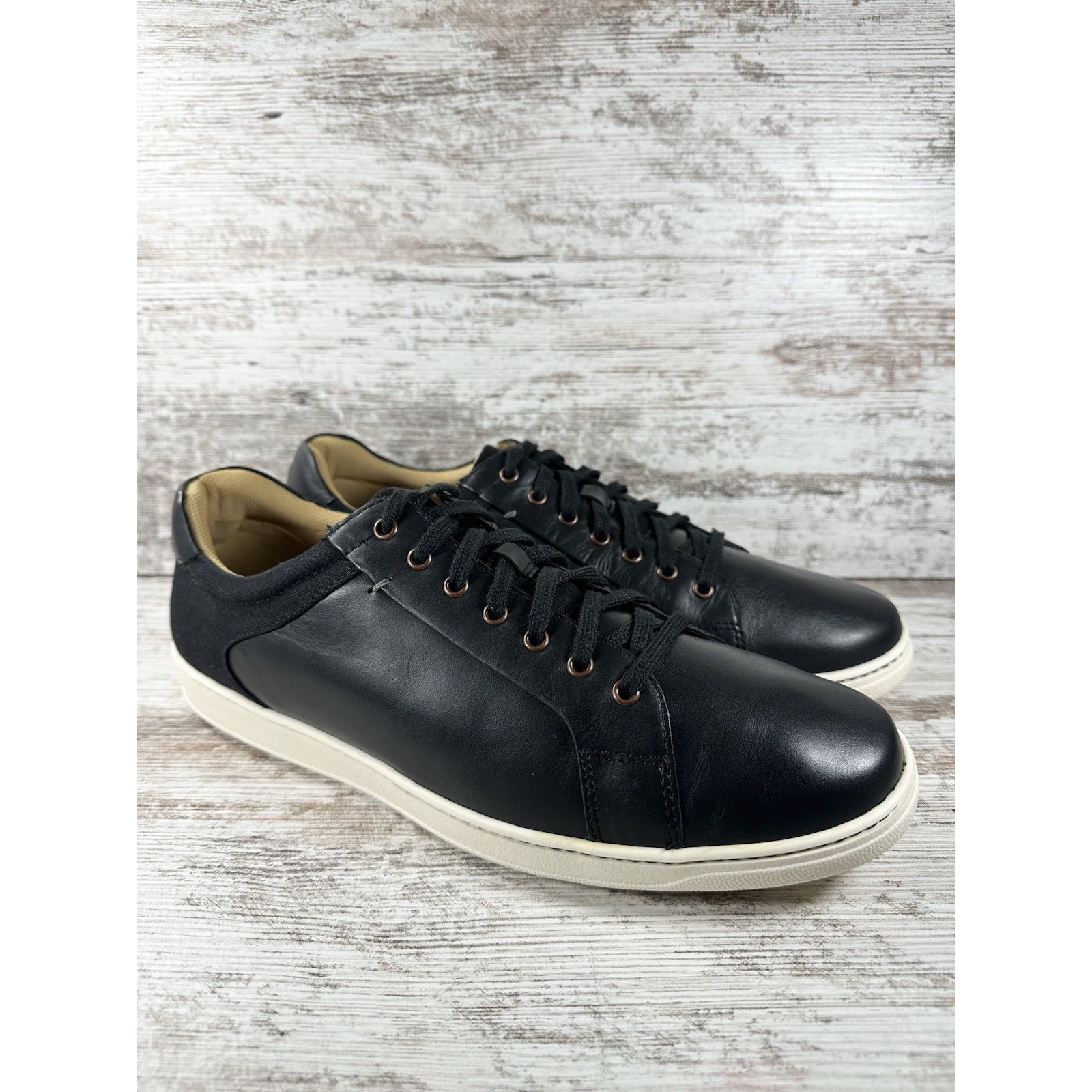 Men's Cole Haan Shapley Black Leather Low Top Sneakers Sz 13m Euc!